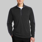 Sport Wick ® Textured Colorblock 1/4 Zip Pullover
