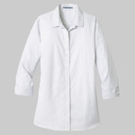 Ladies 3/4 Sleeve Micro Tattersall Easy Care Shirt